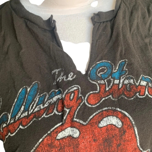 THE Rolling Stone women's size large cropped raw hem T-shirt - Picture 4 of 4